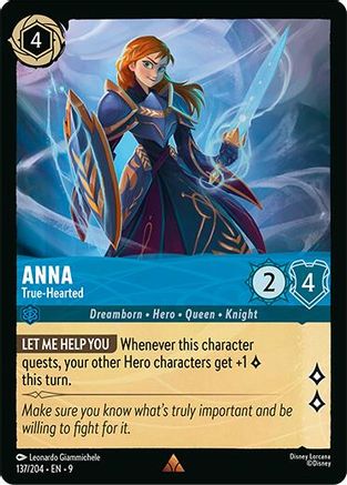 Anna - True-Hearted (137/204) [Fabled] Cold Foil Lorcana Single Disney