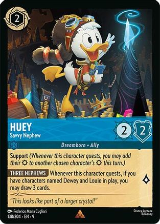 Huey - Savvy Nephew (138/204) [Fabled] Lorcana Single Disney