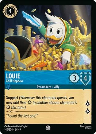 Louie - Chill Nephew (140/204) [Fabled] Cold Foil Lorcana Single Disney