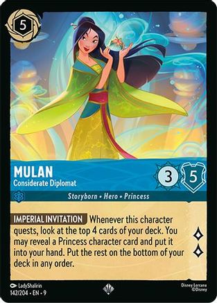 Mulan - Considerate Diplomat (142/204) [Fabled] Cold Foil Lorcana Single Disney
