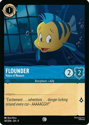 Flounder - Voice of Reason (147/204) [Fabled] Cold Foil Lorcana Single Disney
