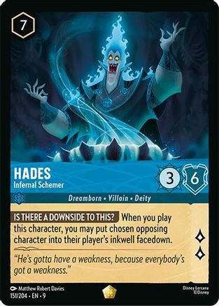 Hades - Infernal Schemer (151/204) [Fabled] Cold Foil Lorcana Single Disney
