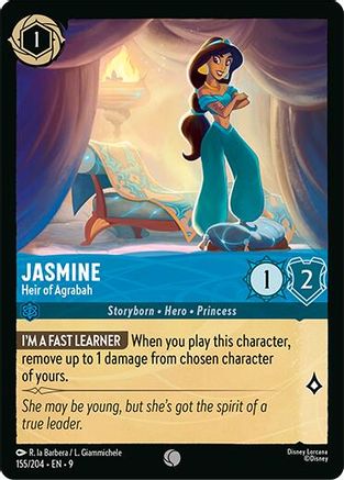 Jasmine - Heir of Agrabah (155/204) [Fabled] Cold Foil Lorcana Single Disney