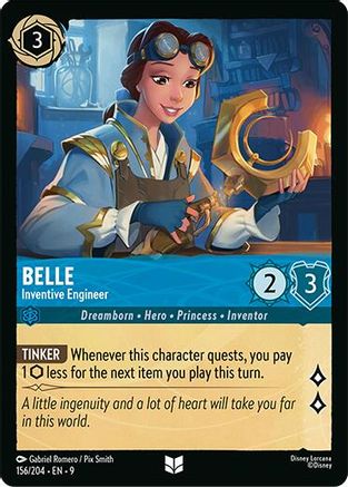Belle - Inventive Engineer (156/204) [Fabled] Cold Foil Lorcana Single Disney