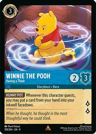 Winnie the Pooh - Having a Think (159/204) [Fabled] Cold Foil Lorcana Single Disney