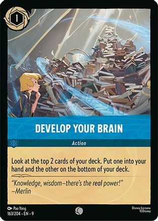 Develop Your Brain (163/204) [Fabled] Cold Foil Lorcana Single Disney