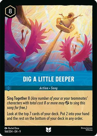 Dig a Little Deeper (166/204) [Fabled] Cold Foil Lorcana Single Disney