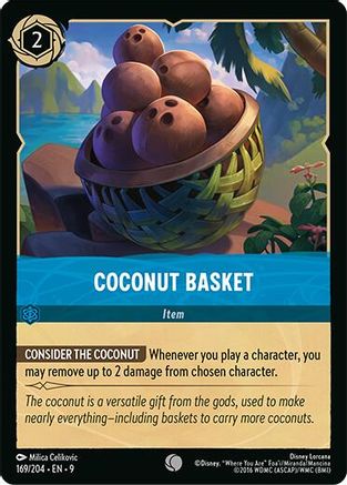Coconut Basket (169/204) [Fabled] Cold Foil Lorcana Single Disney