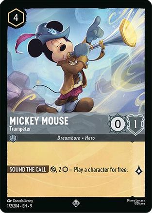 Mickey Mouse - Trumpeter (172/204) [Fabled] Lorcana Single Disney