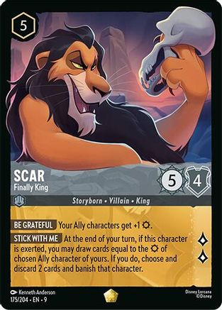 Scar - Finally King (175/204) [Fabled] Cold Foil Lorcana Single Disney