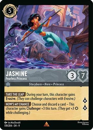 Jasmine - Fearless Princess (178/204) [Fabled] Cold Foil Lorcana Single Disney