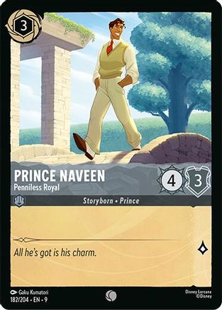 Prince Naveen - Penniless Royal (182/204) [Fabled] Cold Foil Lorcana Single Disney