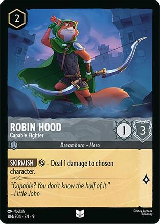 Robin Hood - Capable Fighter (184/204) [Fabled] Lorcana Single Disney