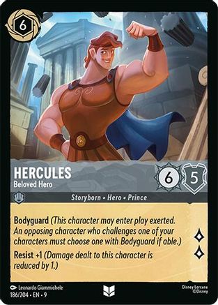Hercules - Beloved Hero (186/204) [Fabled] Cold Foil Lorcana Single Disney
