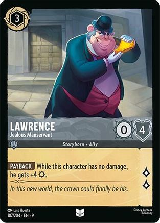 Lawrence - Jealous Manservant (187/204) [Fabled] Cold Foil Lorcana Single Disney
