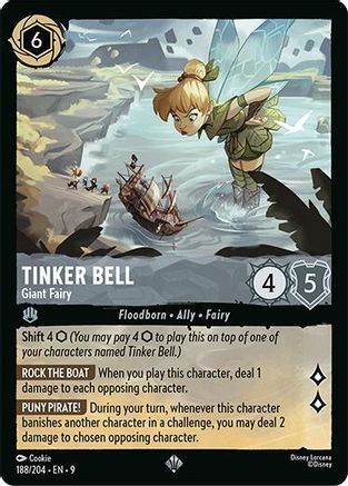 Tinker Bell - Giant Fairy (188/204) [Fabled] Cold Foil Lorcana Single Disney