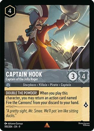 Captain Hook - Captain of the Jolly Roger (190/204) [Fabled] Lorcana Single Disney