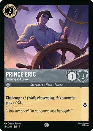 Prince Eric - Dashing and Brave (194/204) [Fabled] Cold Foil Lorcana Single Disney