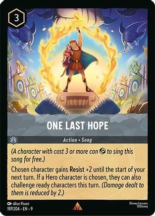 One Last Hope (197/204) [Fabled] Cold Foil Lorcana Single Disney