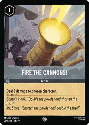 Fire the Cannons! (200/204) [Fabled] Cold Foil Lorcana Single Disney