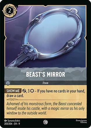 Beast's Mirror (203/204) [Fabled] Cold Foil Lorcana Single Disney