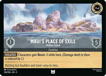 Maui's Place of Exile - Hidden Island (204/204) [Fabled] Cold Foil Lorcana Single Disney