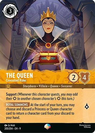 The Queen - Conceited Ruler (Epic) (205/204) [Fabled] Holofoil Lorcana Single Disney