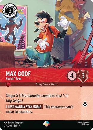 Max Goof - Rockin' Teen (Epic) (214/204) [Fabled] Holofoil Lorcana Single Disney