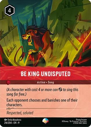 Be King Undisputed (Epic) (216/204) [Fabled] Holofoil Lorcana Single Disney