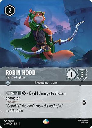 Robin Hood - Capable Fighter (Epic) (220/204) [Fabled] Holofoil Lorcana Single Disney
