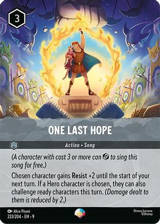 One Last Hope (Epic) (222) [Fabled] Holofoil Lorcana Single Disney