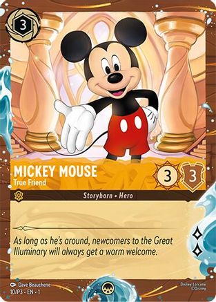 Mickey Mouse - True Friend (Disney Cruise Promo) (10/P3) [Disney Lorcana Promo Cards] Holofoil Lorcana Single Disney