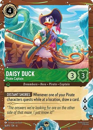 Daisy Duck - Pirate Captain (Disney Cruise Promo) (16/P3) [Disney Lorcana Promo Cards] Holofoil Lorcana Single Disney