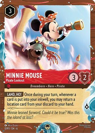 Minnie Mouse - Pirate Lookout (Disney Cruise Promo) (17/P3) [Disney Lorcana Promo Cards] Holofoil Lorcana Single Disney