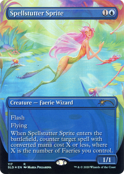 Spellstutter Sprite (SLD-117) [Secret Lair Drop] (Borderless) Foil MTG Single Wizards of the Coast