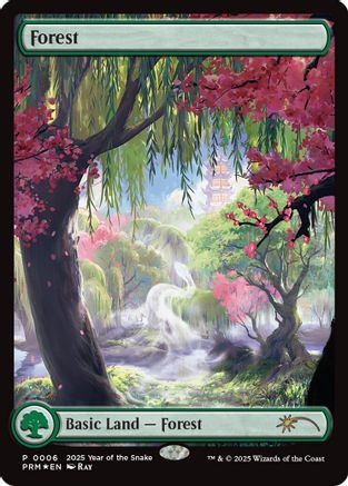 Forest (Year of the Snake 2025) (SSP-006) [Misc] Standard Showdown Promos Foil MTG Single Wizards of the Coast