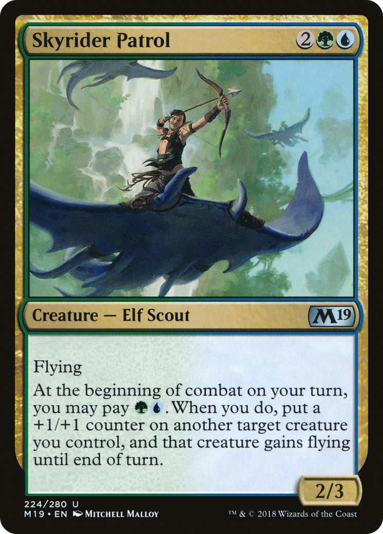 Skyrider Patrol (M19-224) [Core Set 2019] Foil MTG Single Wizards of the Coast