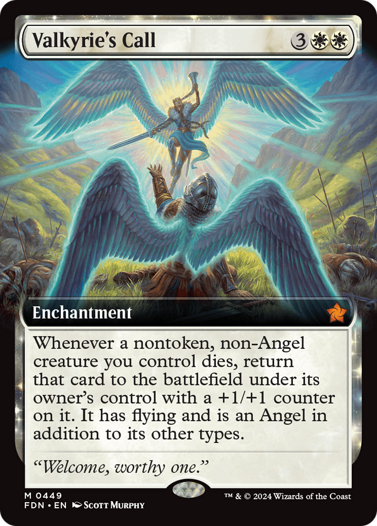 Valkyrie's Call (FDN-449) [Foundations] (Extended Art) Foil MTG Single Wizards of the Coast