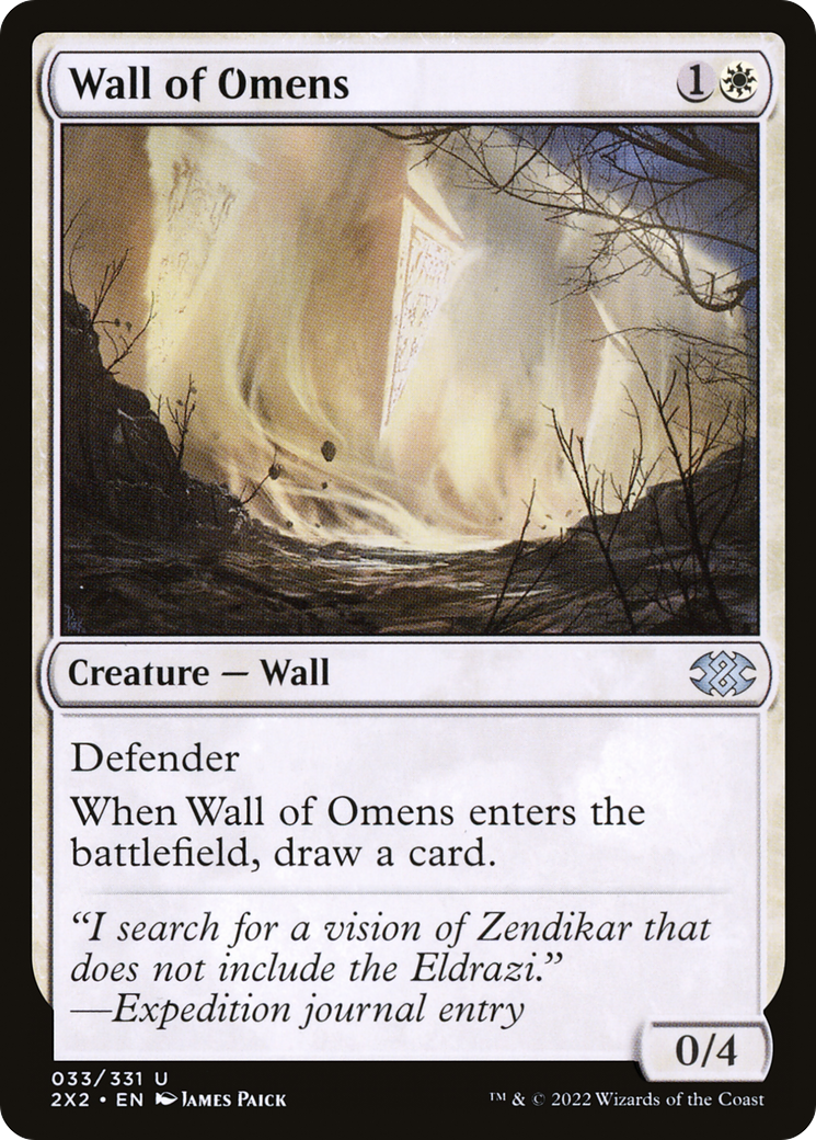 Wall of Omens (2X2-033) [Double Masters 2022] MTG Single Wizards of the Coast