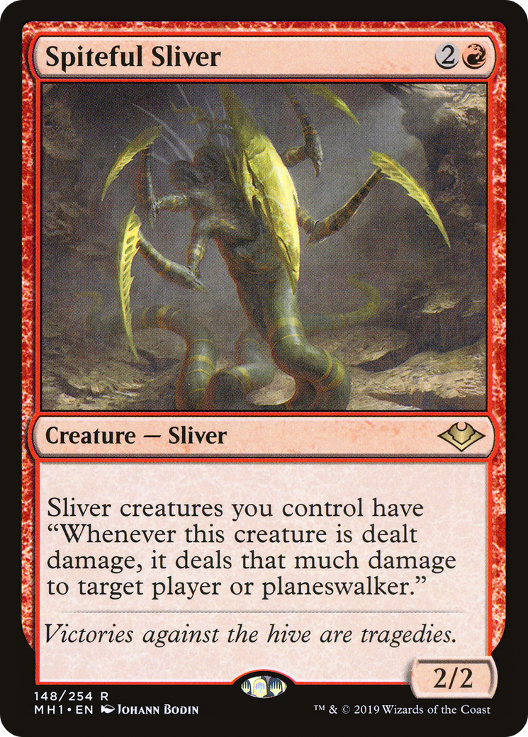 Spiteful Sliver (MH1-148) [Modern Horizons] Foil MTG Single Modern Horizons