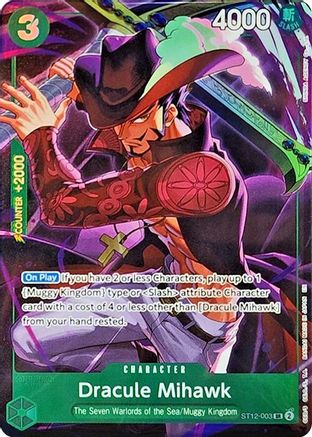 Dracule Mihawk (Illustration Box Vol.4) (ST12-003) [One Piece Promotion Cards] Foil One Piece Single Bandai