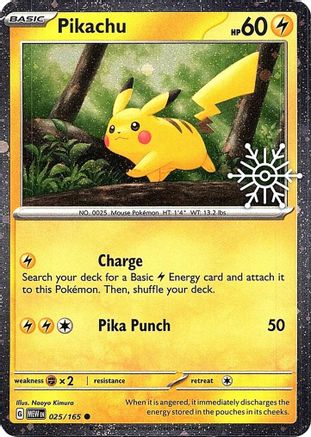 Pikachu - 025/165 (Holiday Calendar) Holofoil [Misc: Cards & Products] Pokemon Single Pokémon