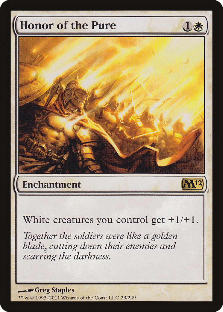 Honor of the Pure (M12-023) [Magic 2012] Foil MTG Single Wizards of the Coast