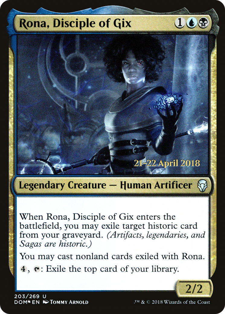 Rona, Disciple of Gix (PRE-203S) [Dominaria Promos] Foil MTG Single Wizards of the Coast