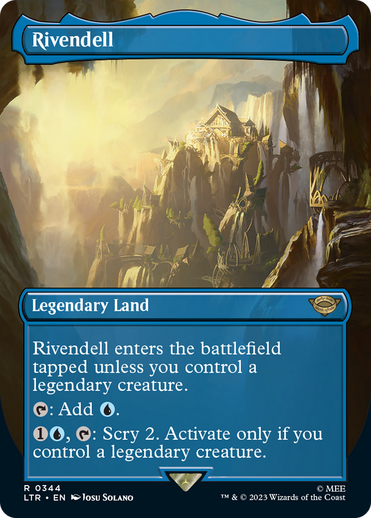 Rivendell (LTR-344) [The Lord of the Rings: Tales of Middle-earth] (Borderless) Foil MTG Single Wizards of the Coast