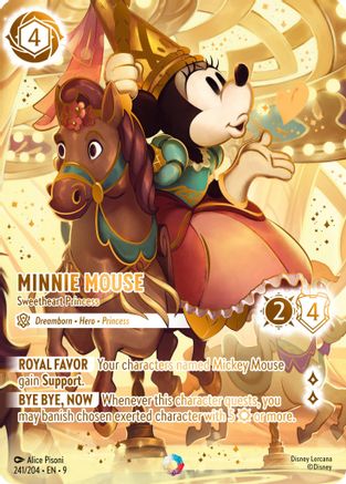 Minnie Mouse - Sweetheart Princess (Iconic) (241/204) [Fabled] Holofoil Lorcana Single Disney