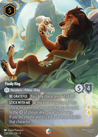 Scar - Finally King (Enchanted) (239/204) [Fabled] Holofoil Lorcana Single Disney