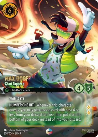 Max Goof - Chart Topper (Enchanted) (230/204) [Fabled] Holofoil Lorcana Single Disney