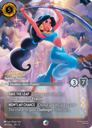 Jasmine - Fearless Princess (Enchanted) (240/204) [Fabled] Holofoil Lorcana Single Disney