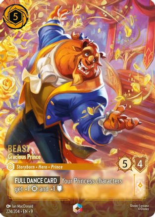Beast - Gracious Prince (Enchanted) (224/204) [Fabled] Holofoil Lorcana Single Disney